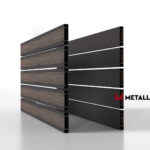 Планкен для забора Printec под дерево 120 mm RAL 8019 – покрытие полиэстер, толщина 0,45 мм в Владивостоке  | фото 1