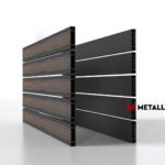 Планкен для забора Printec под дерево 120 mm RAL 7024 – покрытие полиэстер, толщина 0,45 мм в Владивостоке  | фото 1