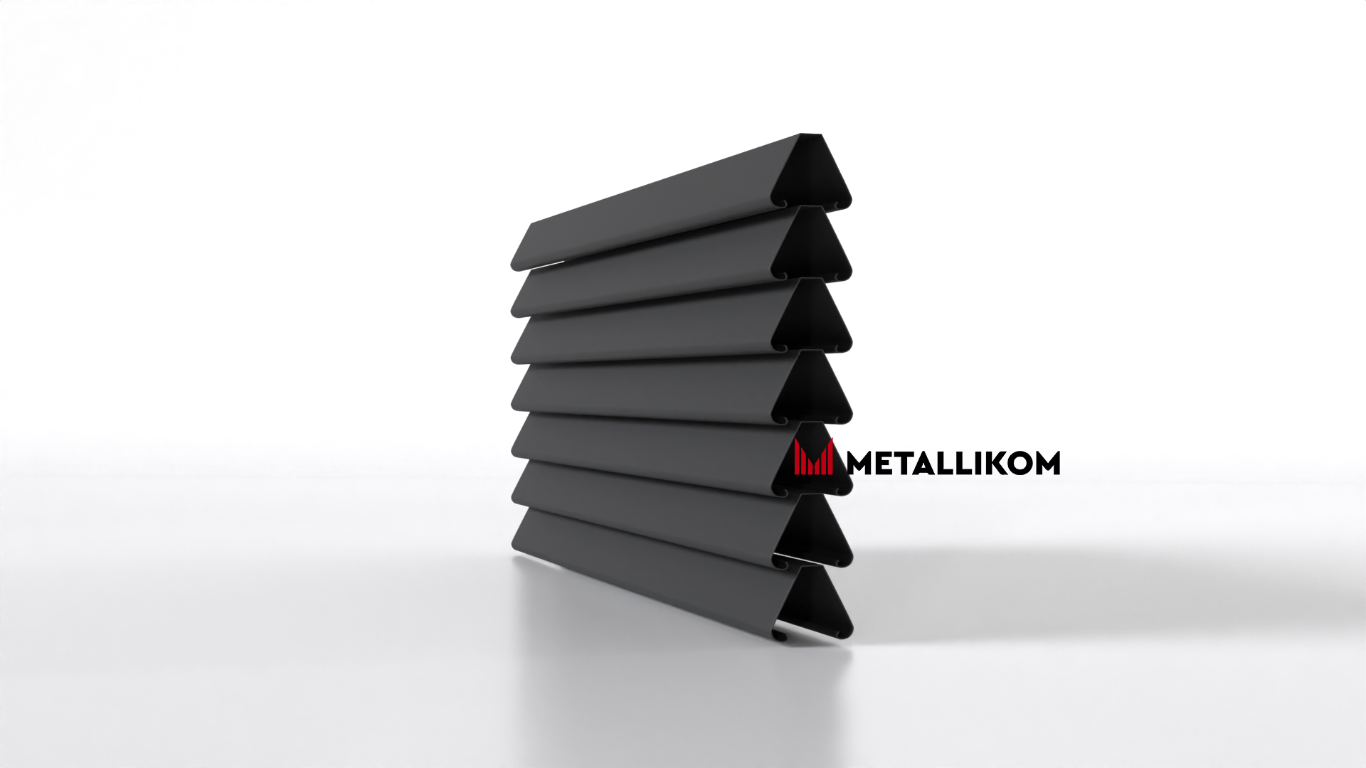 Ламели для забора жалюзи Premium U RAL 7024 – покрытие матовое, толщина 0,45 мм